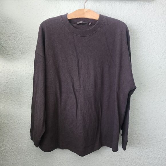 Jenni kayne crewneck oversized sweatshirt cotton light sweater - Picture 2 of 11